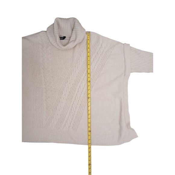 Simply Vera Wang Sweater Plus XXL Beige Chunky Cableknit LAGENLOOK Cowl Relaxed - Picture 11 of 16